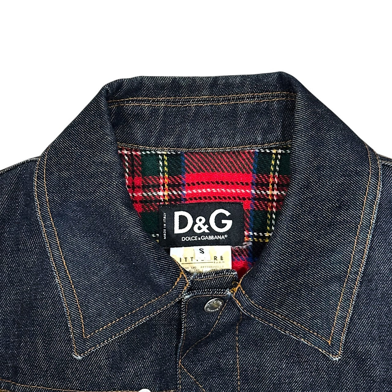 DOLCE & GABBANA YELLOW LEOPARD PRINTED DENIM JACKET