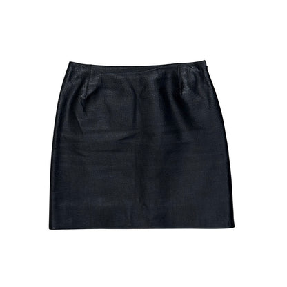 JEAN PAUL GAULTIER BLACK LEATHER SKIRT