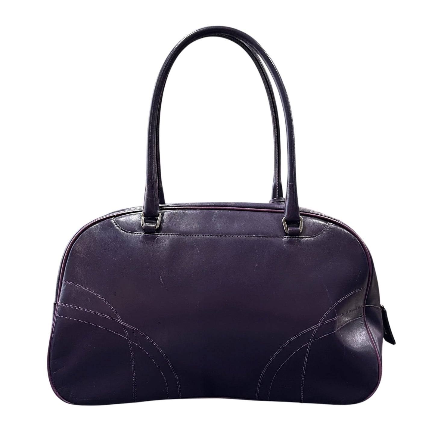 PRADA 2000S PURPLE BOWLING BAG