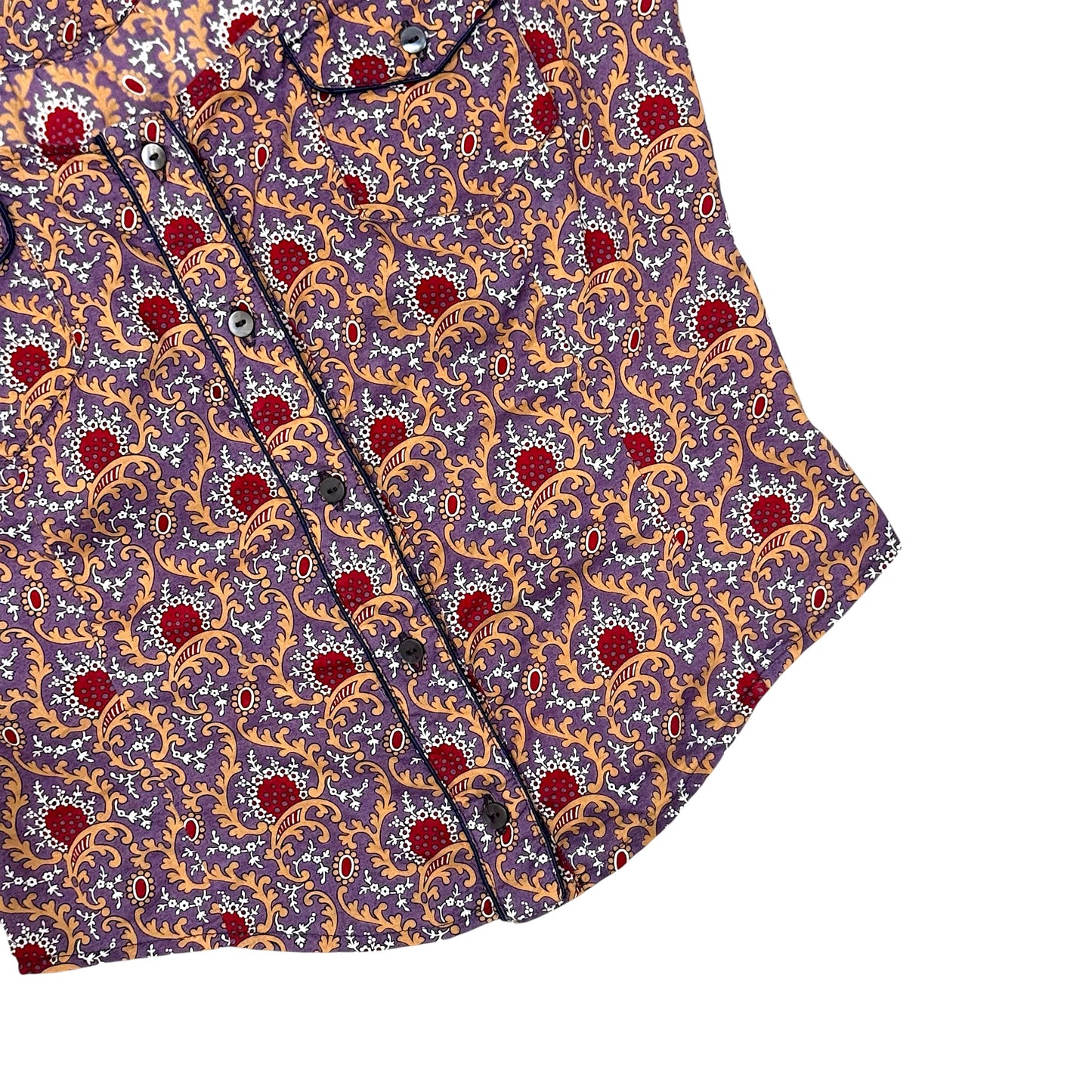 MIU MIU PURPLE FLORAL TOP