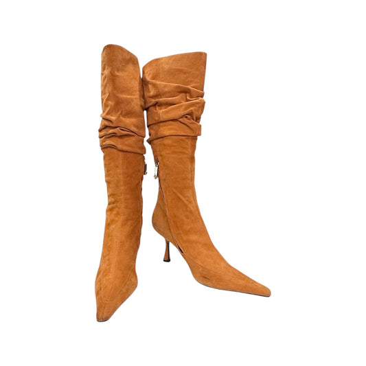 VERSACE BRONZE SUEDE BOOTS