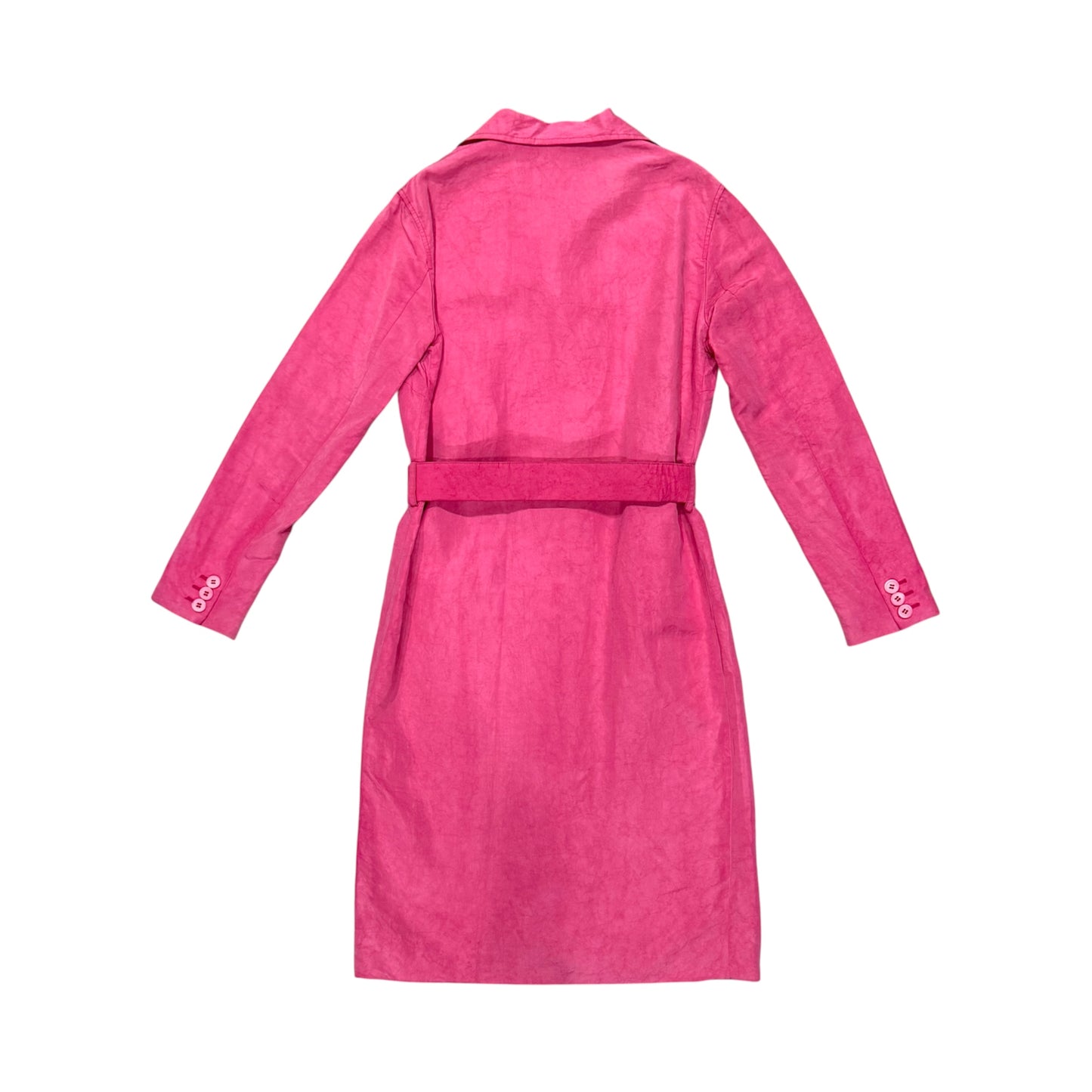 PRADA PINK SILK WITH BELT COAT