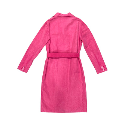 PRADA PINK SILK WITH BELT COAT