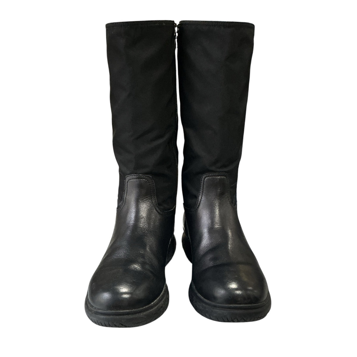 PRADA SPORTS BLACK NYLON LEATHER BOOTS