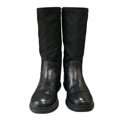 PRADA SPORTS BLACK NYLON LEATHER BOOTS