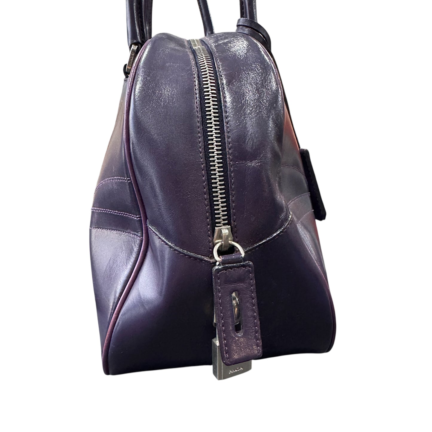 PRADA 2000S PURPLE BOWLING BAG