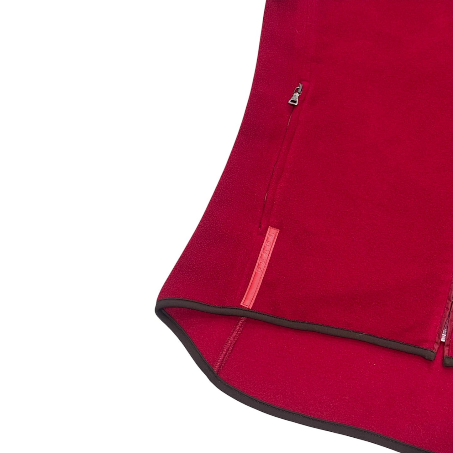 PRADA SPORT 00S RED POLAR FLEECE VEST