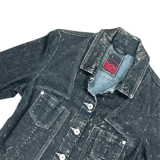 MARITHE FRANCOIS GIRBAUD BLACK WASHED JACKET