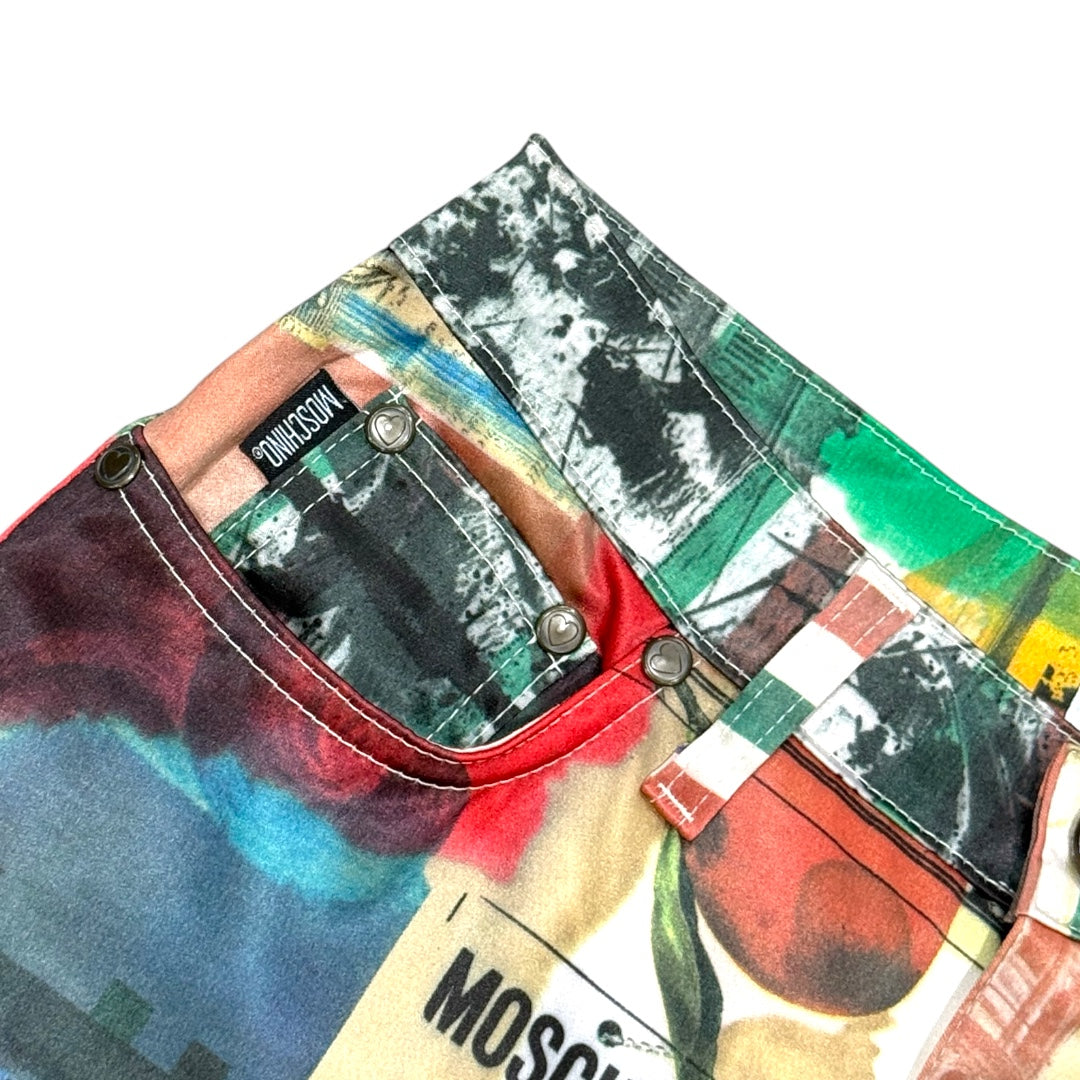 MOSCHINO 1990S RENAISSANCE PRINT PANTS