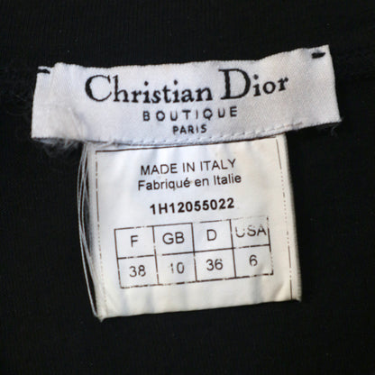 CHRISTIAN DIOR 2001 BLACK SMILEY GRAPHIC TOP