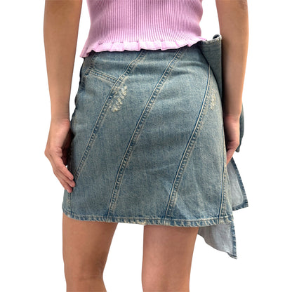 MIU MIU DENIM BOW SKIRT