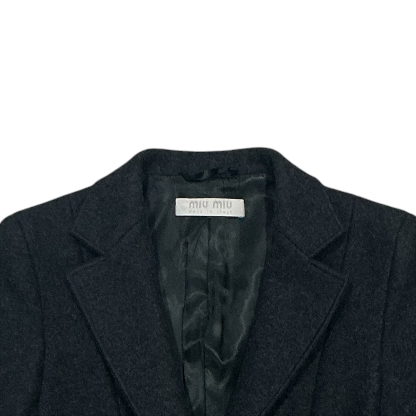 MIU MIU 2000S GREY WOOL BLAZER