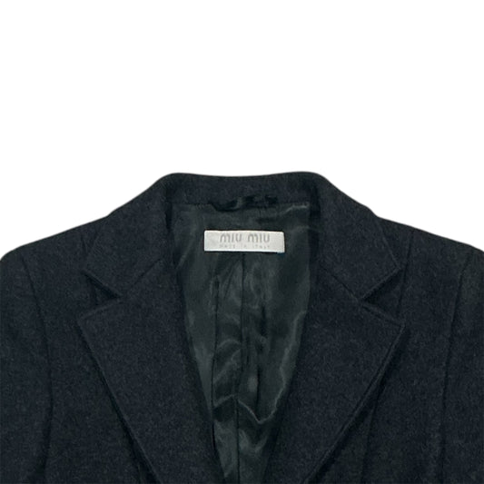 MIU MIU 2000S GREY WOOL BLAZER