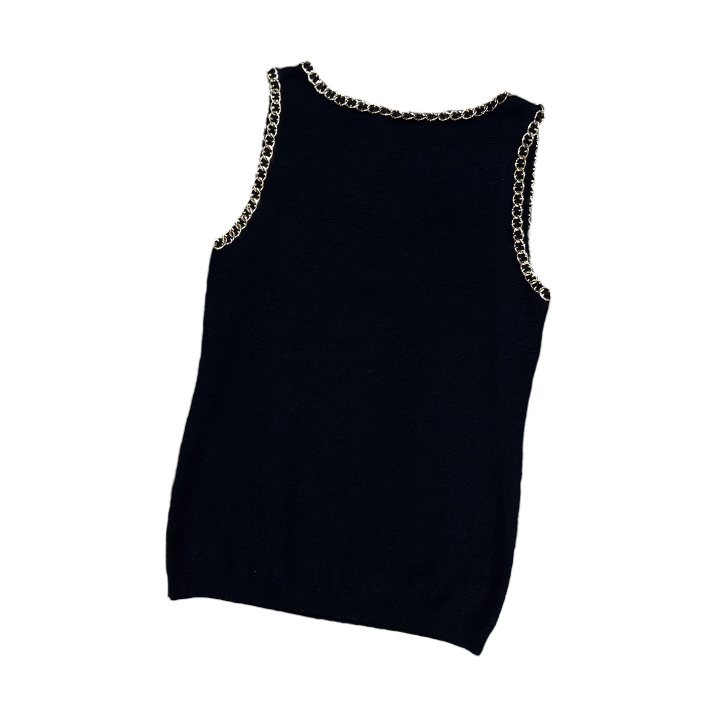 MOSCHINO COUTURE GOLD CHAIN KNIT VEST