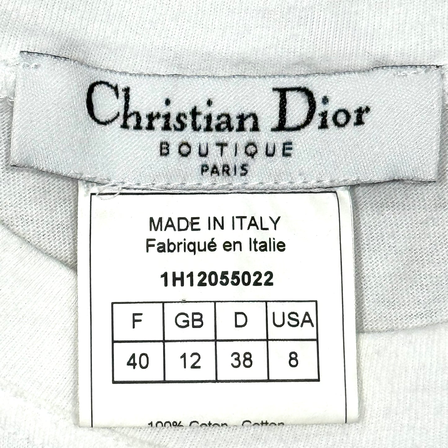 CHRISTIAN DIOR 2001 WHITE SMILEY GRAPHIC TOP