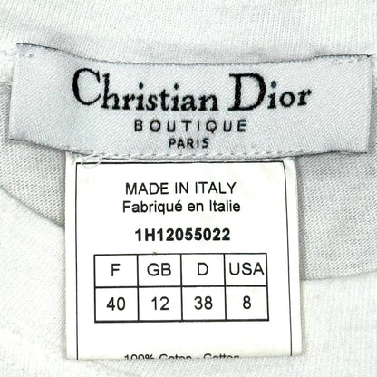 CHRISTIAN DIOR 2001 WHITE SMILEY GRAPHIC TOP