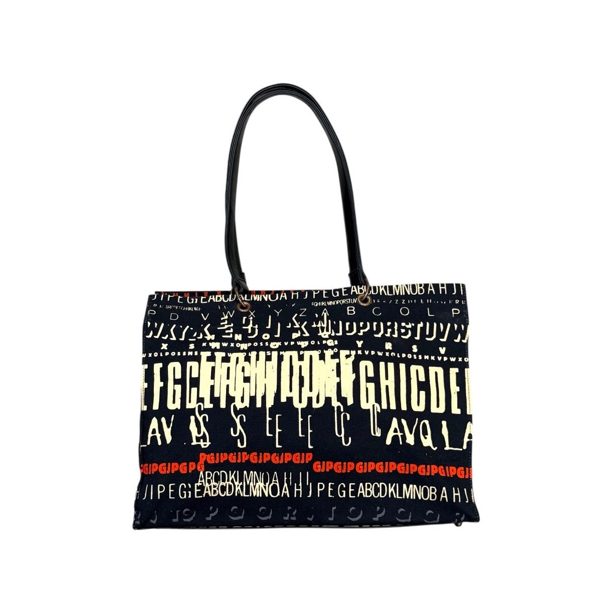 JEAN PAUL GAULTIER TYPO CANVAS BAG