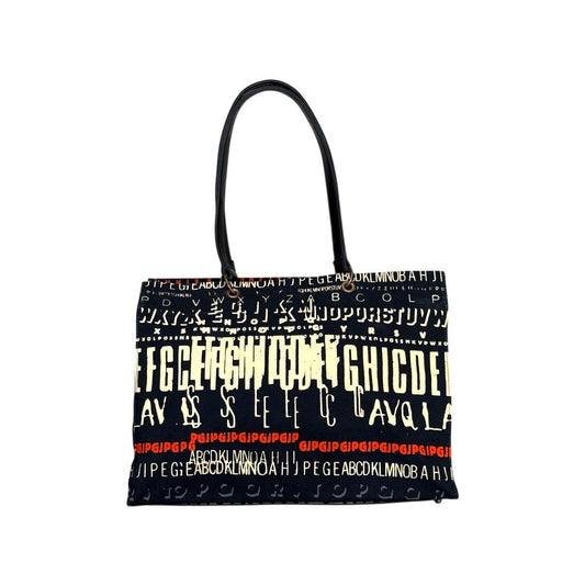 JEAN PAUL GAULTIER TYPO CANVAS BAG