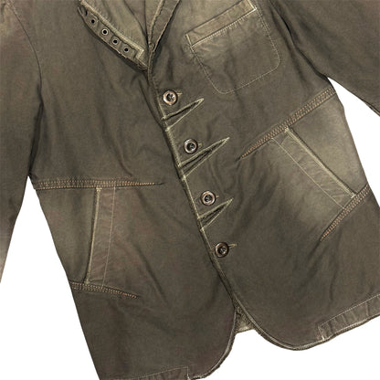 MARITHE FRANCOIS GIRBAUD WASHED KHAKI BLAZER