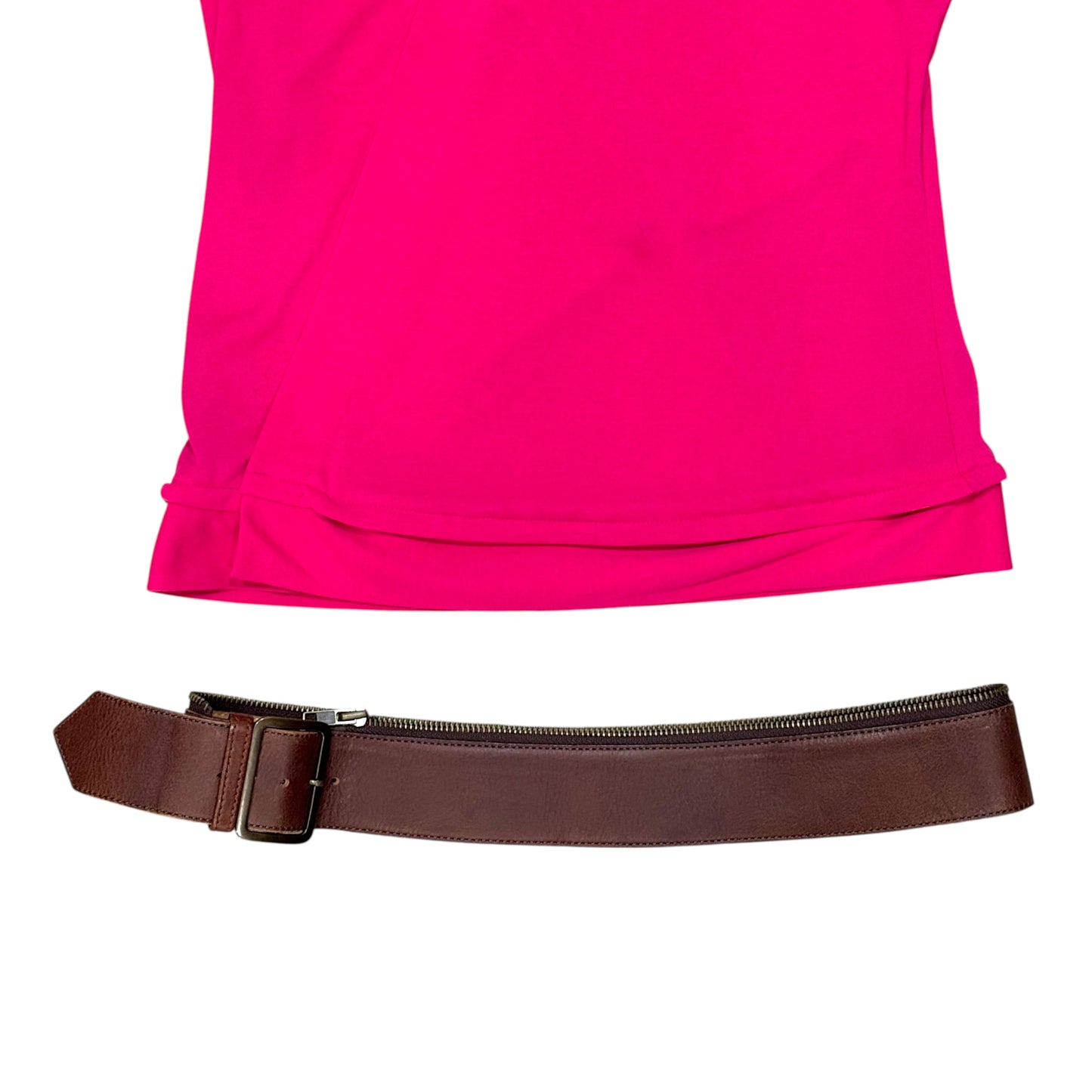 JEAN PAUL GAULTIER PINK BELT WRAP SHIRT