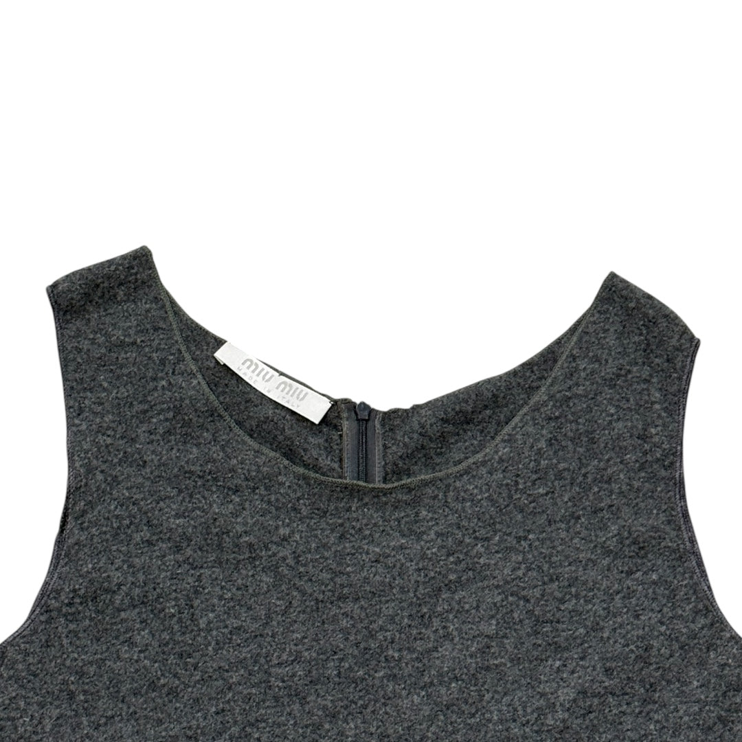 MIU MIU 90S GREY WOOL DRESS