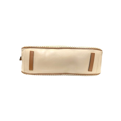 PRADA CAMEL PERFORATED LEATHER BAG
