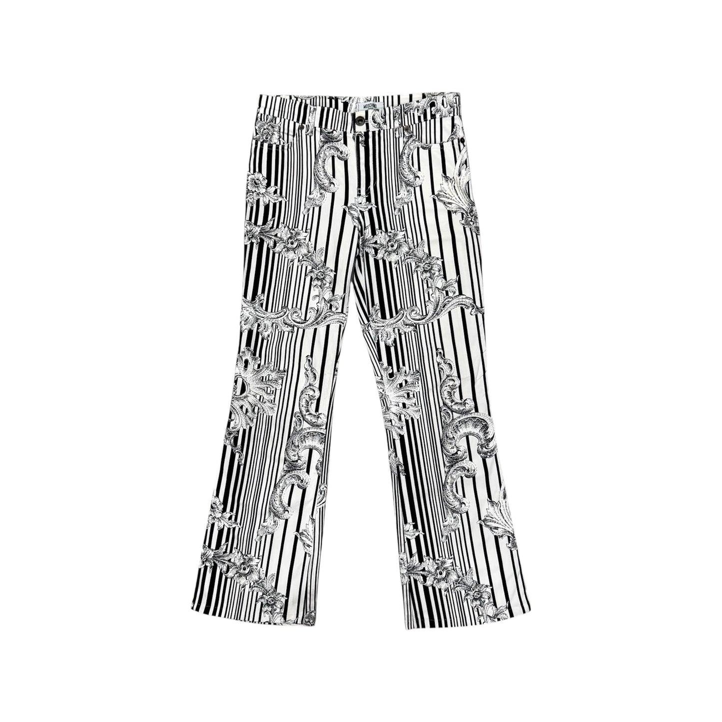 MOSCHINO BAROQUE BLACK & WHITE PANTS