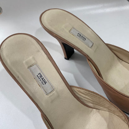 prada nude pink heels