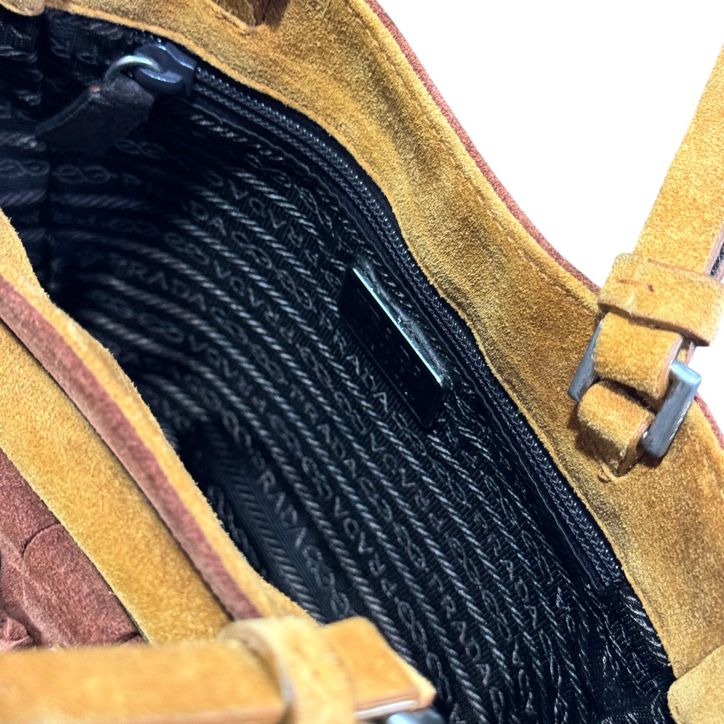 PRADA SUEDE TWO TONE BAG