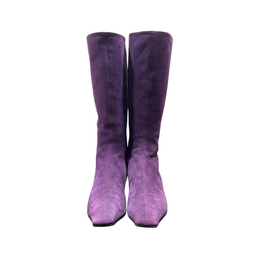 PRADA PURPLE SUEDE BOOTS