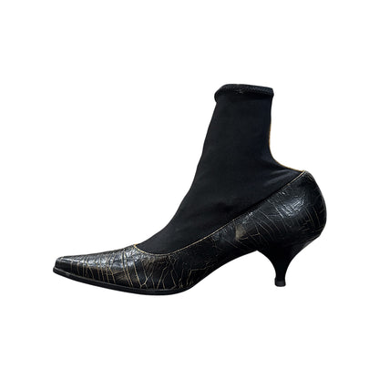 MIU MIU FW1999 CRACKLE ANKLE BOOTS