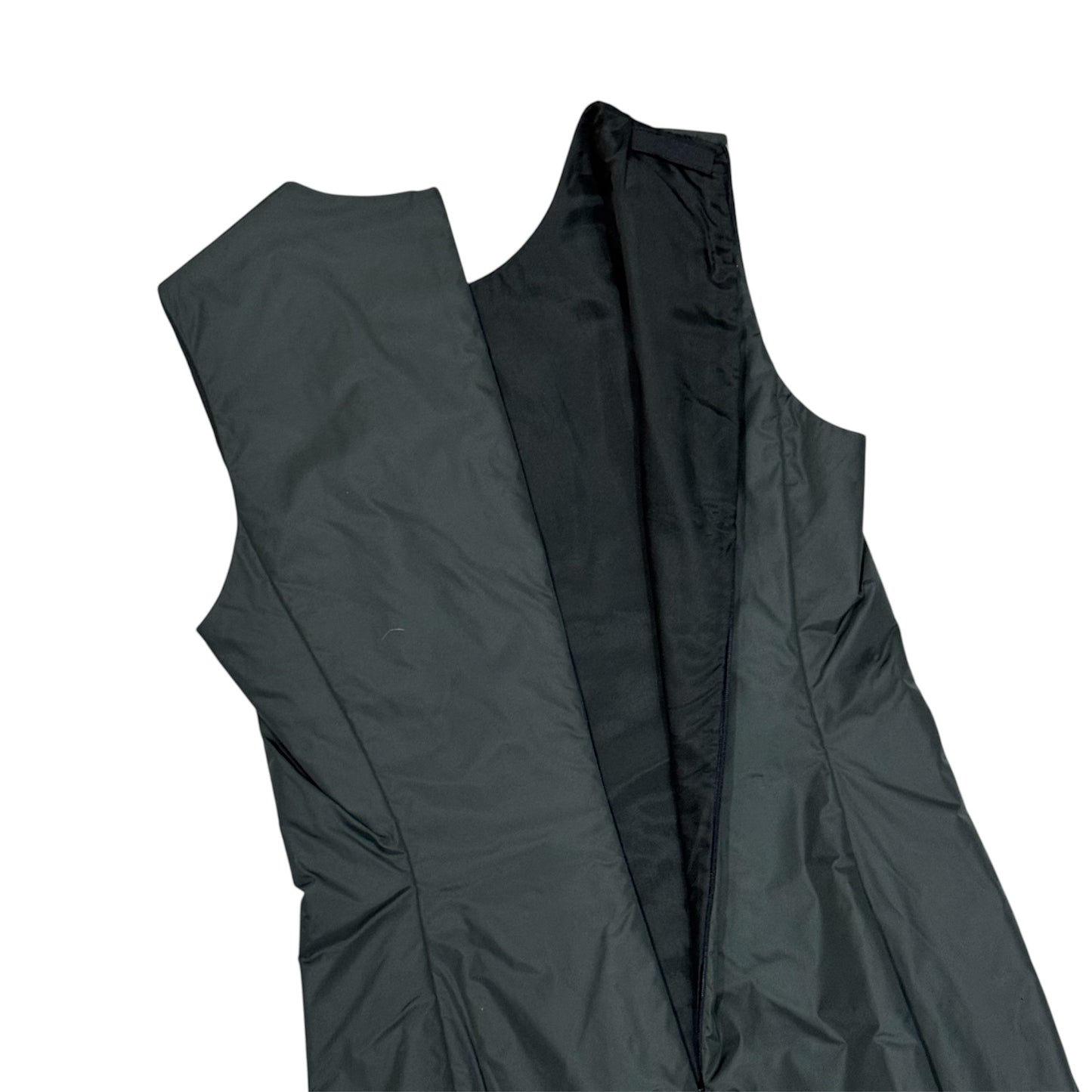 PRADA 00S GREEN NYLON DRESS