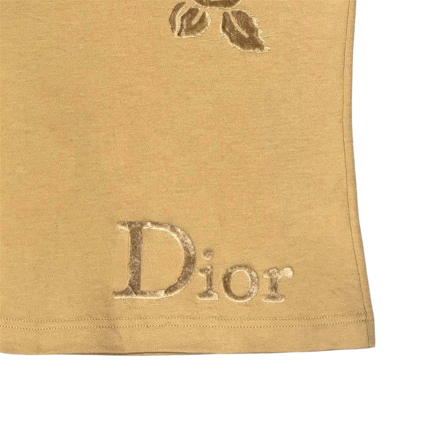 CHRISTIAN DIOR BY JOHN GALLIANO 2004 BROWN FLORAL TOP