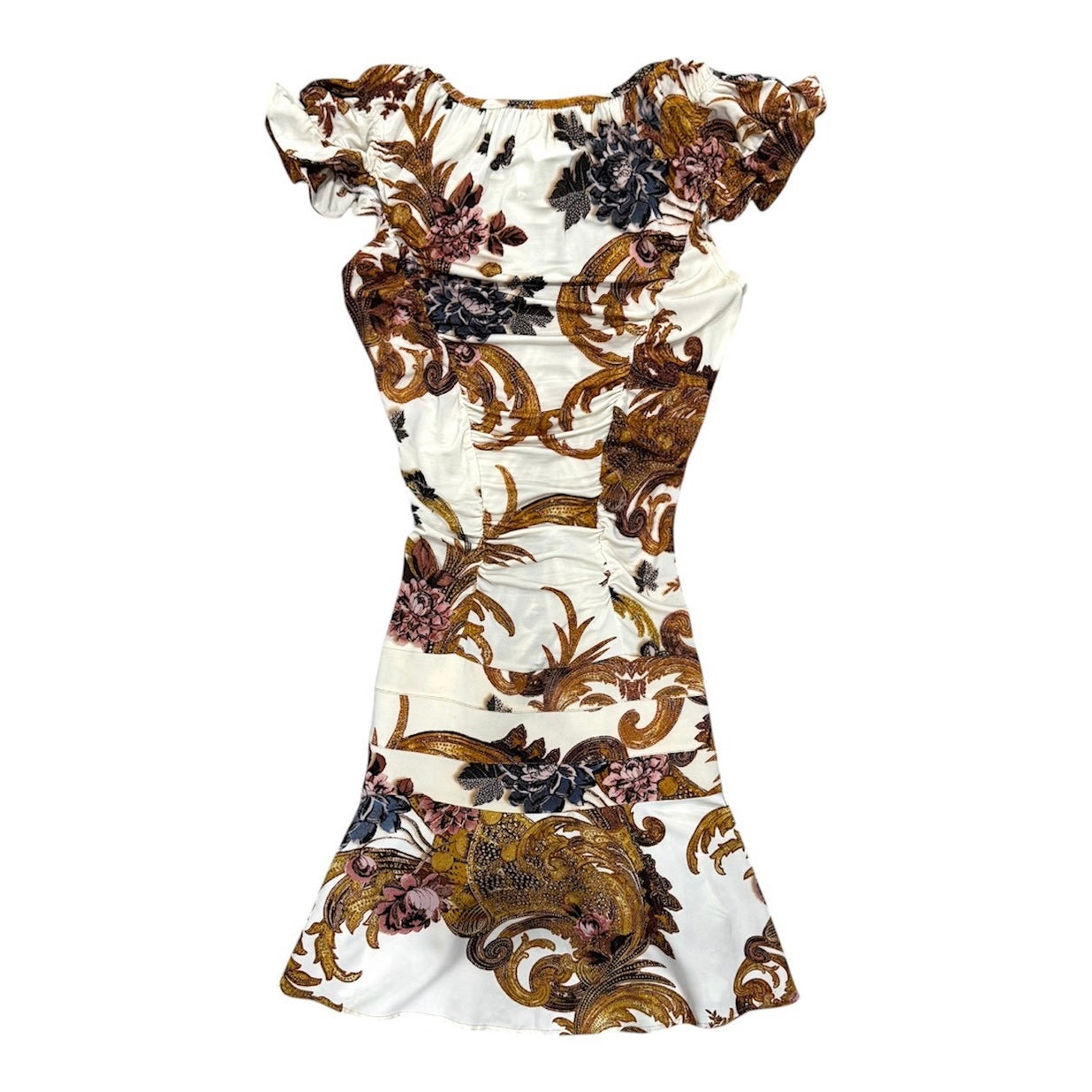 JUST CAVALLI BAROQUE PRINT DRESS