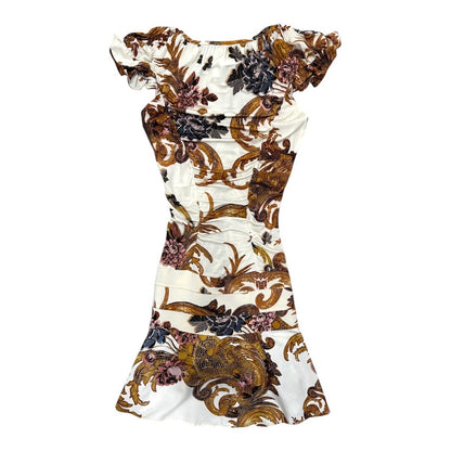 JUST CAVALLI BAROQUE PRINT DRESS