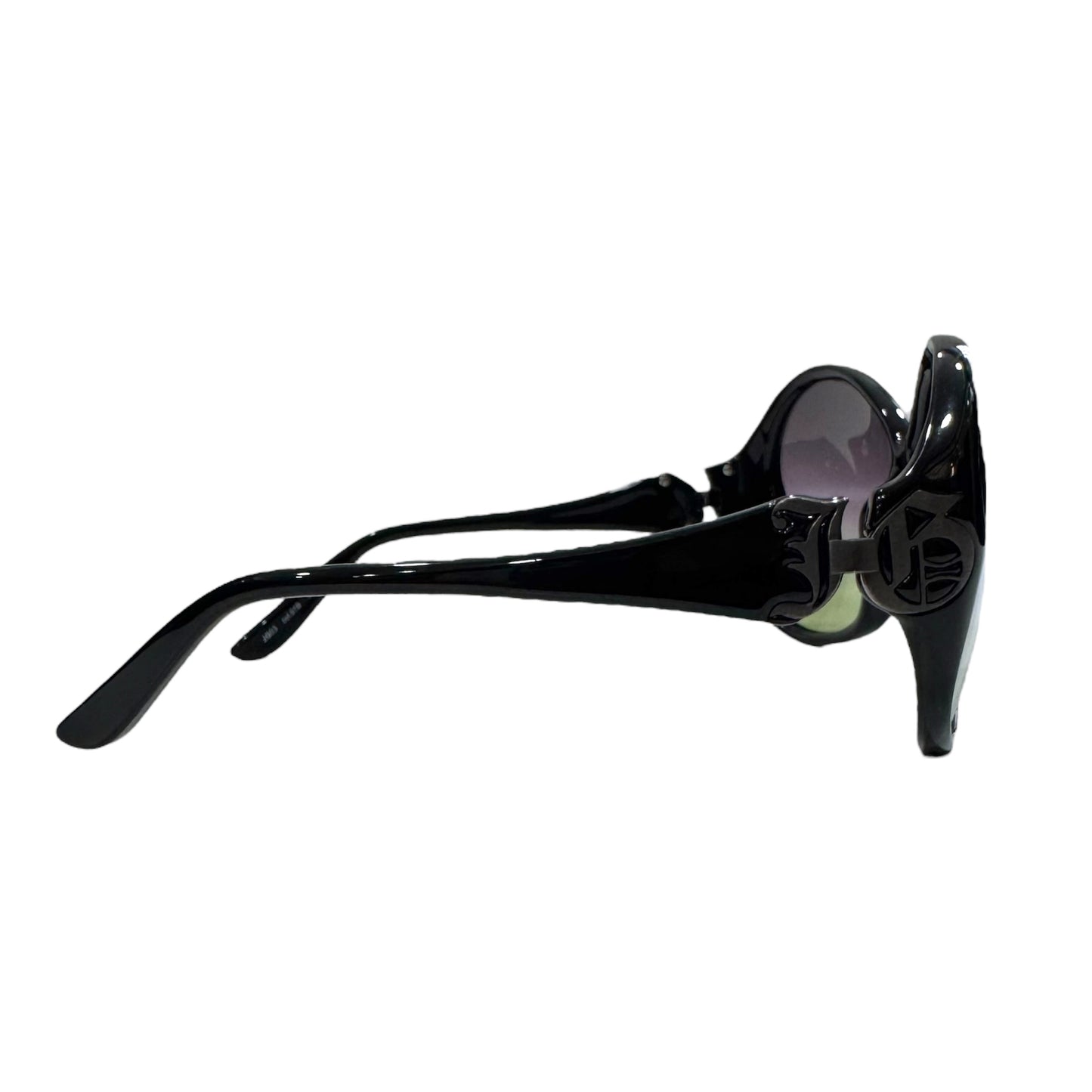 JOHN GALLIANO BLACK GREEN GRADIENT SUNGLASSES
