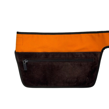 MIU MIU SS1999 BROWN ORANGE SUEDE WAISTBAG