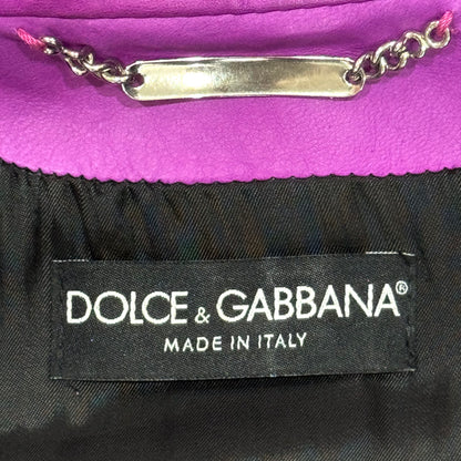 DOLCE & GABBANA PURPLE LEATHER JACKET