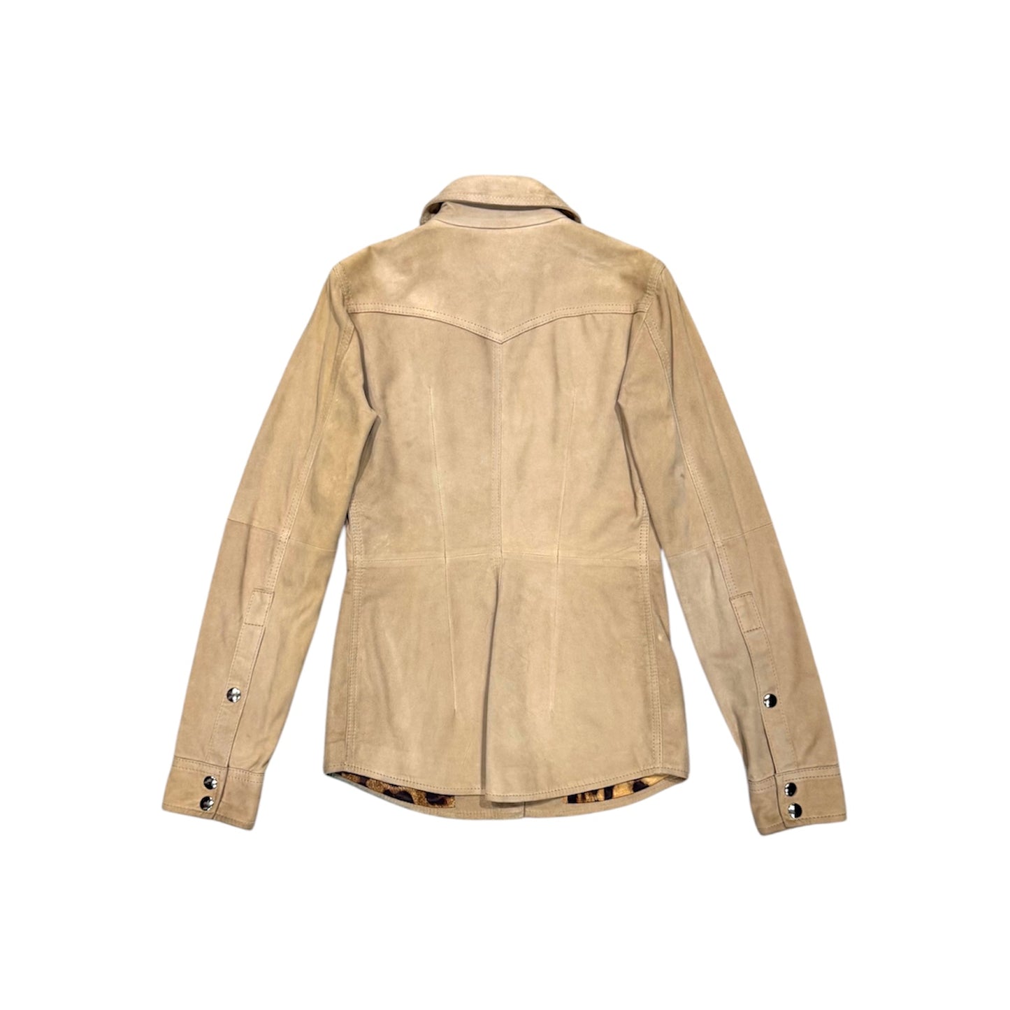 DOLCE & GABBANA BEIGE SUEDE SHIRT