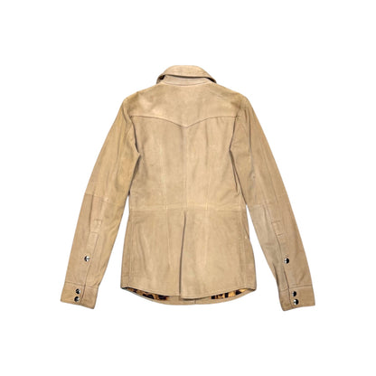 DOLCE & GABBANA BEIGE SUEDE SHIRT