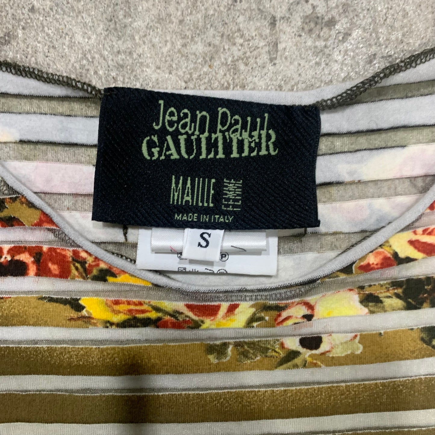 Jean Paul Gaultier sheer floral tank top