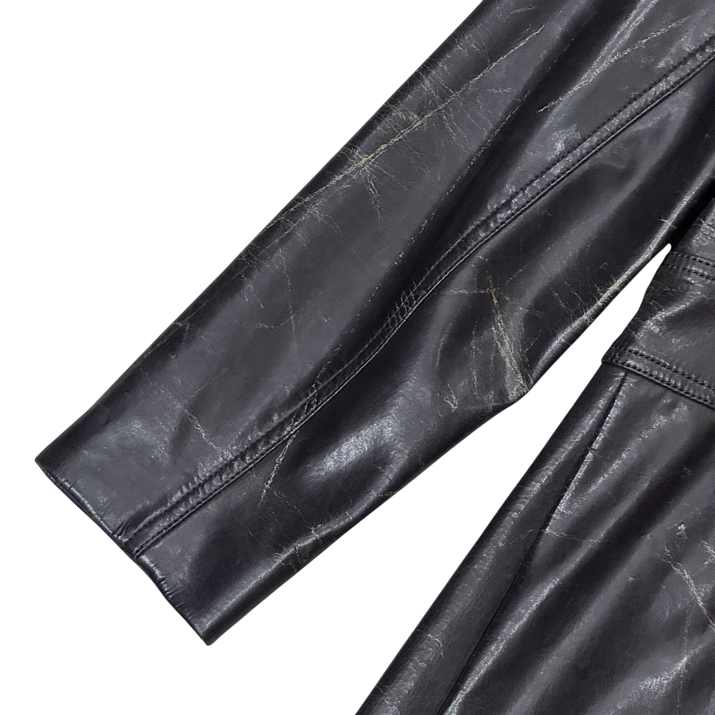 YVES SAINT LAURENT BROWN LEATHER JACKET