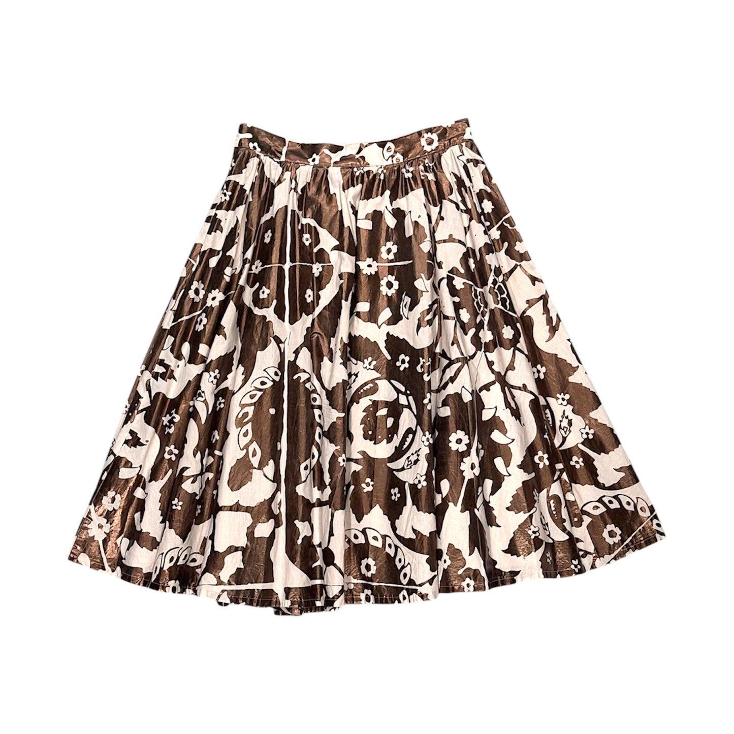 VIVIENNE WESTWOOD FLORAL METALLIC SKIRT