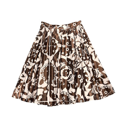 VIVIENNE WESTWOOD FLORAL METALLIC SKIRT