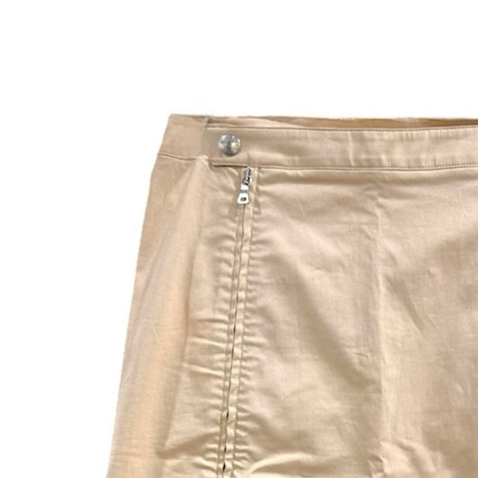 PRADA SPORT BEIGE DOUBLE ZIP SKIRT