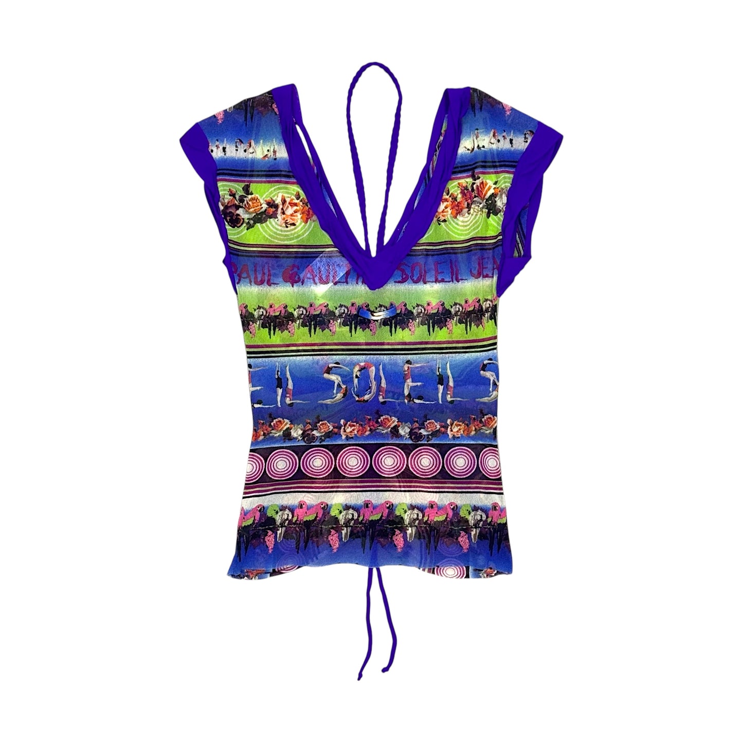 JEAN PAUL GAULTIER 1995 PURPLE SOLEIL MESH SET