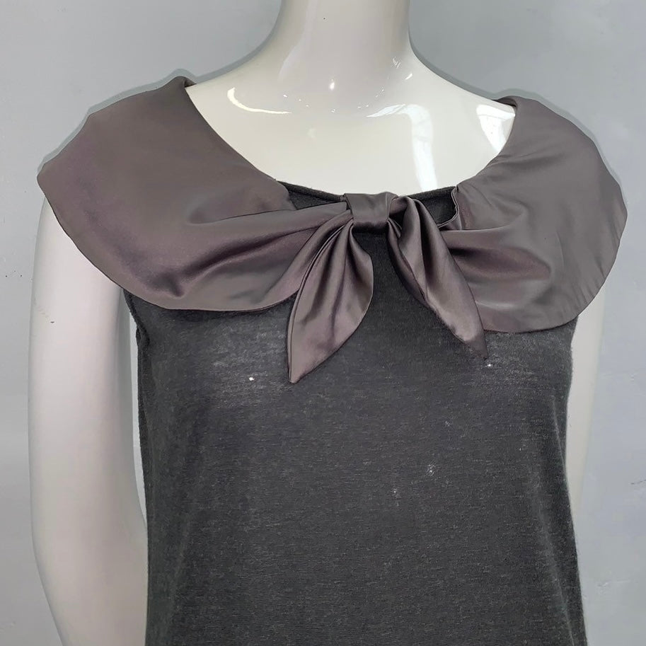 RARE JEAN PAUL GAULTIER GREY RIBBON TOP