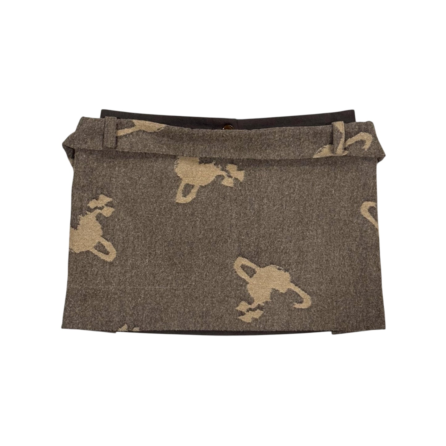 VIVIENNE WESTWOOD BROWN DRAPE MINI SKIRT