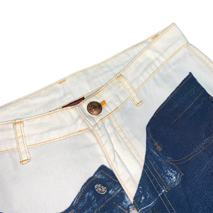 JEAN PAUL GAULTIER SS97 TROMPE L'OEIL OPTICAL ILLUSION PANTS