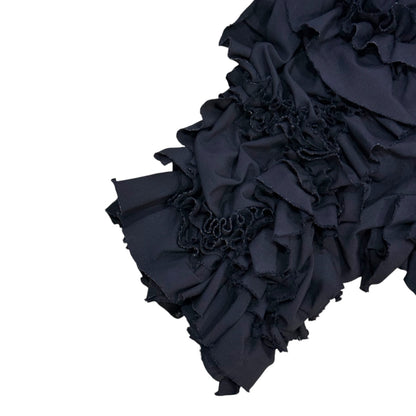 COMME DES GARÇONS NAVY BLUE RUFFLE SHORT PANT